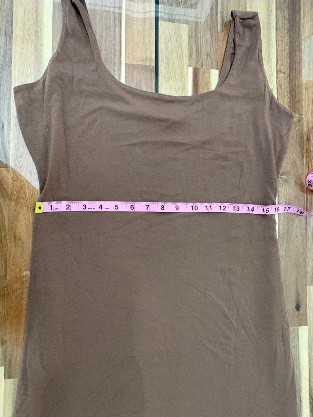 NWOT Naked Wardrobe Plus Sz 3X Brown Maxi Scoop Neck Dress Bodycon Casual - Picture 3 of 8